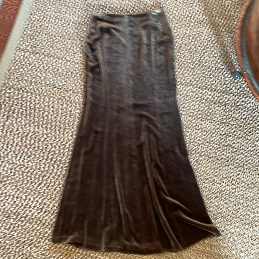 COPY - Brown silk velvet maxi 36